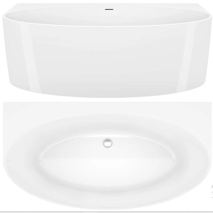 ванна акрилова Rea Malta 149,5x82,5 + сифон + пробка click/clack (REA-W3002)