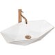 умивальник Rea Vegas 37x57 rose white gold edge (REA-U5605)
