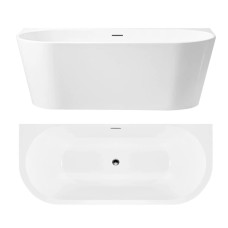 ванна акрилова Rea Capri 170x75 + сифон + пробка click/clack (REA-W9801)
