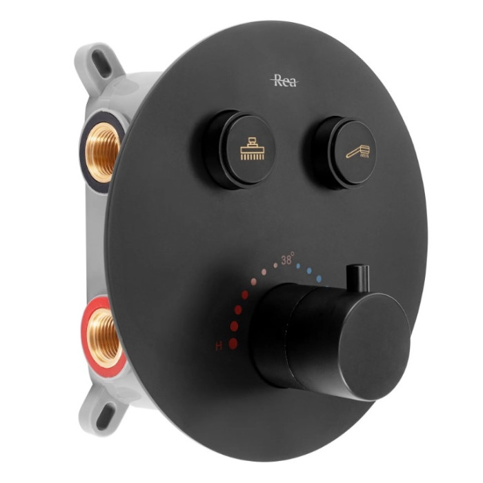 душовий комплект прихованого монтажу Rea Lungo black (REA-P8549)