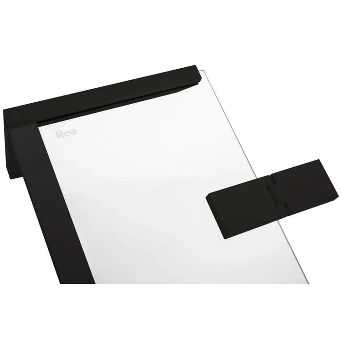 душова кабіна Rea Hugo 90x90x200 безпечне скло, прозоре, чорний (REA-K6601)