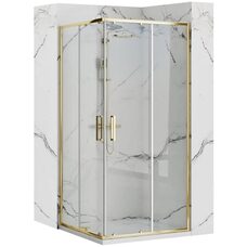душова кабіна Rea Punto 80x80 скло прозоре, gold (REA-K6441)