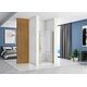 душові двері Rea Rapid Swing 100x195 безпечне скло, прозоре, brush gold (REA-K2503)