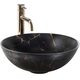 умивальник Rea Stella 35,5x35,5 black marble brush (REA-U9086)