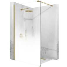 душова стінка Rea Aero Ombre 100x195 безпечне скло, gold brush/white (REA-K2464)