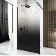 душова стінка Rea Aero Ombre 120x195 безпечне скло, black (REA-K2462)