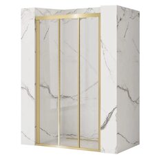 душові двері Rea Alex 90x190 скло прозоре, brushed gold (REA-K2506)