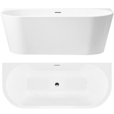 ванна акрилова Rea Capri 160x75 + сифон + пробка click/clack (REA-W9803)
