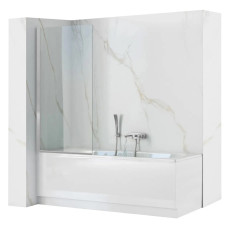 штора для ванни Rea Lagos Fix 80x140 скло прозоре, хром (REA-W5630)