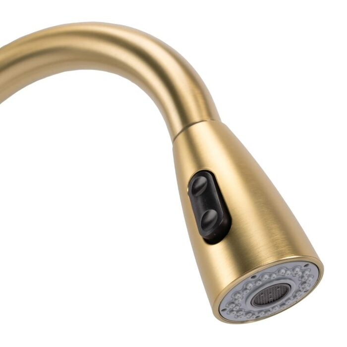змішувач для кухні Rea Cross з висувним виливом, gold brushed (REA-B5311)