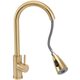 змішувач для кухні Rea Cross з висувним виливом, gold brushed (REA-B5311)