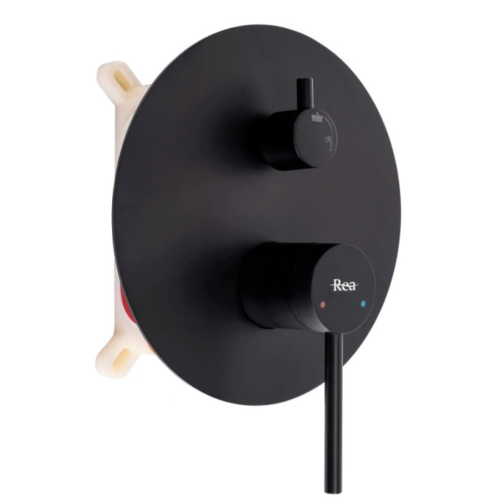душова система Rea Foss Clif + box прихованого монтажу, black matt (REA-P5968)