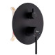 душова система Rea Foss Clif + box прихованого монтажу, black matt (REA-P5968)