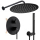 душова система Rea Foss Clif + box прихованого монтажу, black matt (REA-P5968)