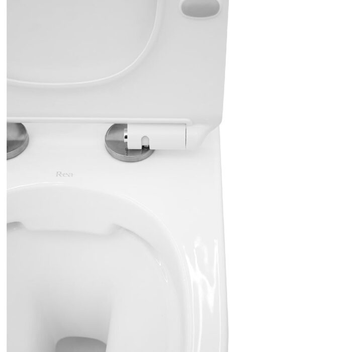 унітаз Rea Сarlo Mini Rimless, сидіння дюропласт повільнопадаюче slim n, білий (REA-C1256)