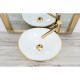 умивальник Rea Sofia 34,5x40,9 gold/white (REA-U0456)