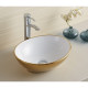 умивальник Rea Sofia 34,5x40,9 gold/white (REA-U0456)