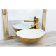 умивальник Rea Sofia 34,5x40,9 gold/white (REA-U0456)