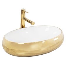 умивальник Rea Melania 40,5x60 gold/white (REA-U1050)
