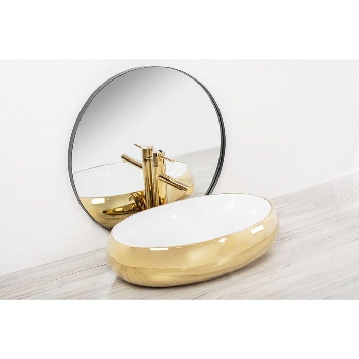 умивальник Rea Melania 40,5x60 gold/white (REA-U1050)