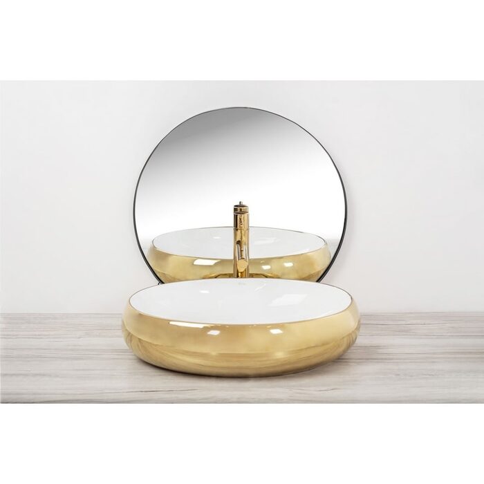 умивальник Rea Melania 40,5x60 gold/white (REA-U1050)