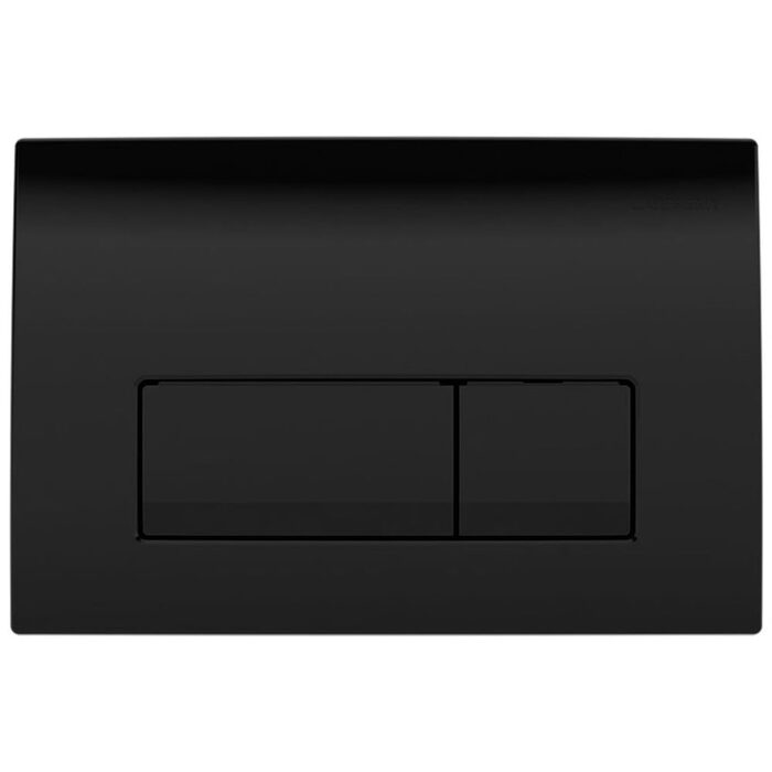 115.119.DW.1 Delta50 Клавіша змиву з подвійним змивом: Чорний глянець (RAL 9005) (1 сорт)