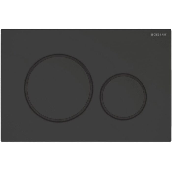 115.882.16.1 Sigma20 round Клавіша змиву, подвійний змив, легкоочисна поверхня, чорний мат/ чорний (1 сорт)