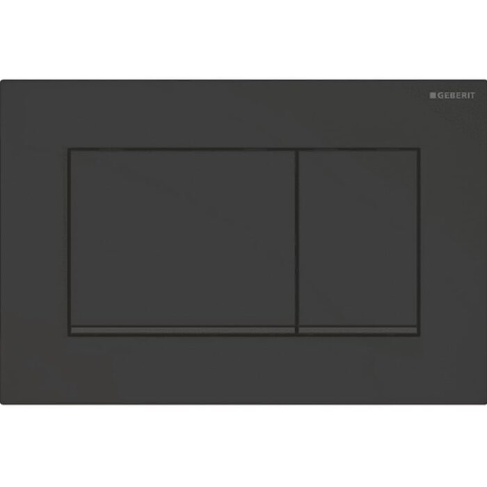 115.883.16.1 Sigma20 square Клавіша змиву, подвійний змив, легкоочисна поверхня, чорний мат/чорний (1 сорт)
