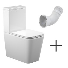KVADRO SMART комплект : унітаз підлоговий з сидінням Soft-close + бачок (Змив Торнадо) + гнучка підводка