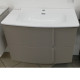 C0073310 (126476+123067) Тумба WAVE 80 на 2 ящики, матова сіра + раковина керамічна Trend, (1 сорт)