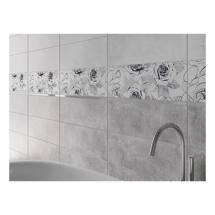 Плитка стінова Snowdrops Light Grey 20x60 код 8986 Церсаніт