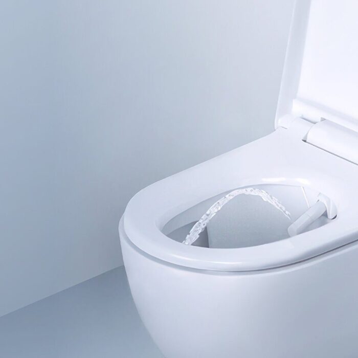 146.350.01.1 AquaClean Alba Підвісний унітаз-біде, покриття KeraTect, колір білий глянець, накладка біла (1 сорт)