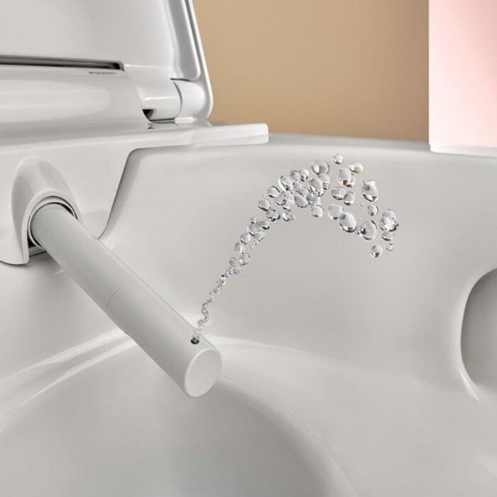 146.350.01.1 AquaClean Alba Підвісний унітаз-біде, покриття KeraTect, колір білий глянець, накладка біла (1 сорт)