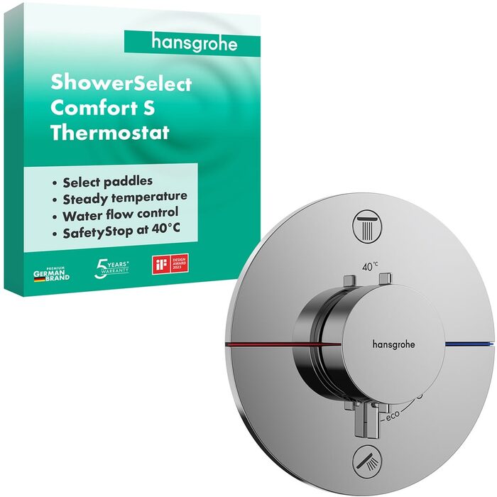 15554000 HG ShowerSelect Comfort S Зовнішня частина термостата на 2 споживачі, хром (1 сорт)