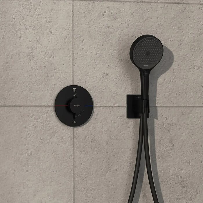 15554670 HG ShowerSelect Comfort S Зовнішня частина термостата на 2 споживачі, чорний матовий (1 сорт)