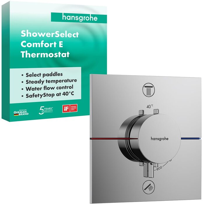 15572000 HG ShowerSelect Comfort E Зовнішня частина термостата на 2 споживачі, хром (1 сорт)