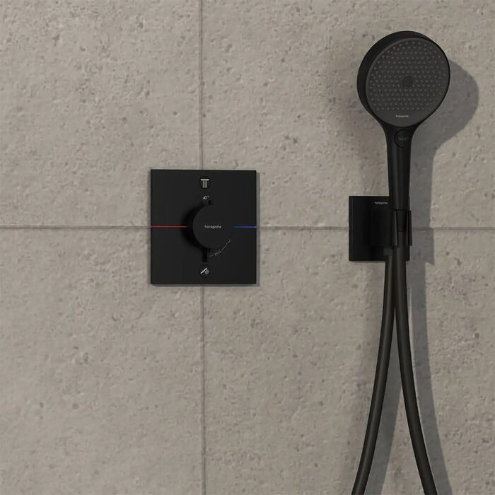 15572670 HG ShowerSelect Comfort E Зовнішня частина термостата на 2 споживачі, чорний матовий (1 сорт)