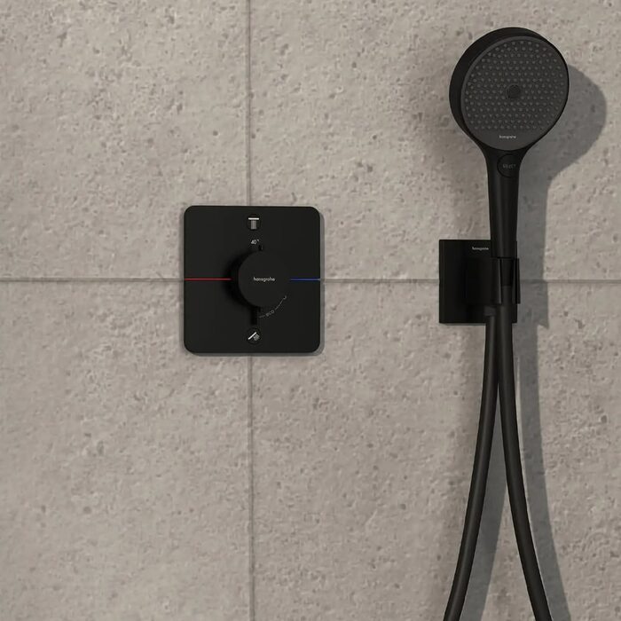 15583670 HG ShowerSelect Comfort Q Зовнішня частина термостата на 2 споживачі, чорний матовий (1 сорт)