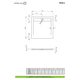 Душовий піддон Teos C 90x90 см Cemento, RADAWAY