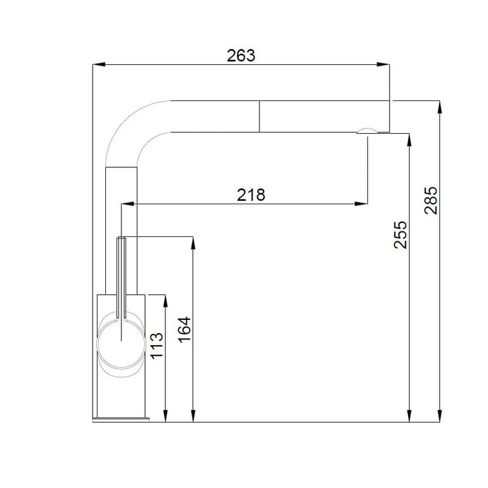 Змішувач для кухні Kelvin Pull Out (15734461) хром, Adell