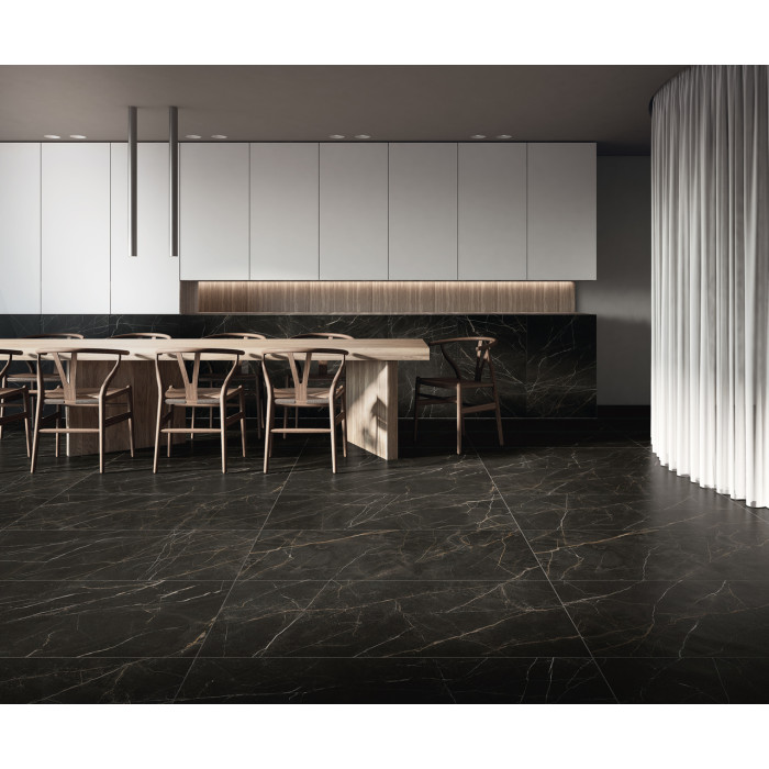 Плитка керамогранітна Laurent Negro LUX 600x1200 Saloni Ceramica