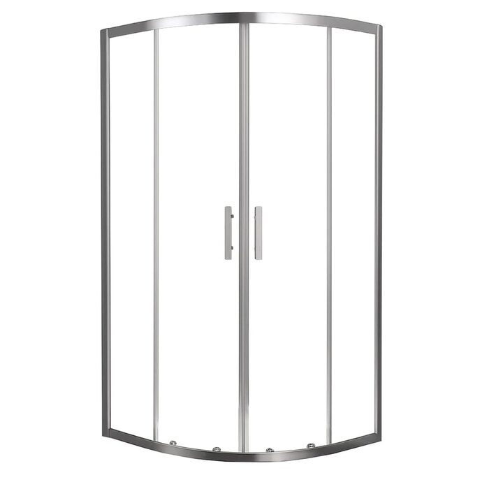 SHQC51906 FRAME Душова кабіна, розсувна - чверть кола 90*90 - хром/прозоре скло(1уп) (1 сорт)