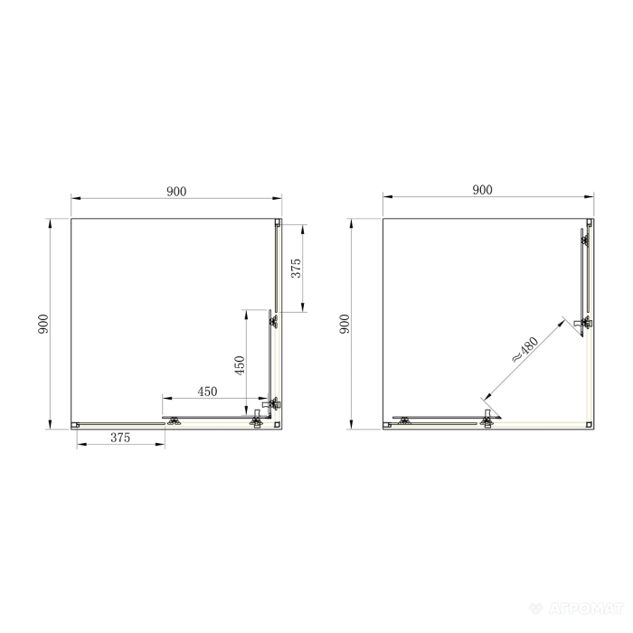 SHRC53906 FRAME Комплект роликів для душ.кабіни (1 сорт)