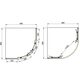 SHQC51906 FRAME Душова кабіна, розсувна - чверть кола 90*90 - хром/прозоре скло(1уп) (1 сорт)