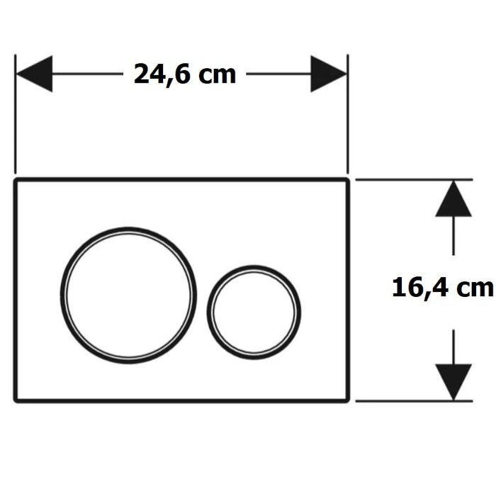 115.882.SN.1  Sigma20 round Клавіша змиву, подвійний змив, нержавіюча сталь матово/полірована/матова (1 сорт)