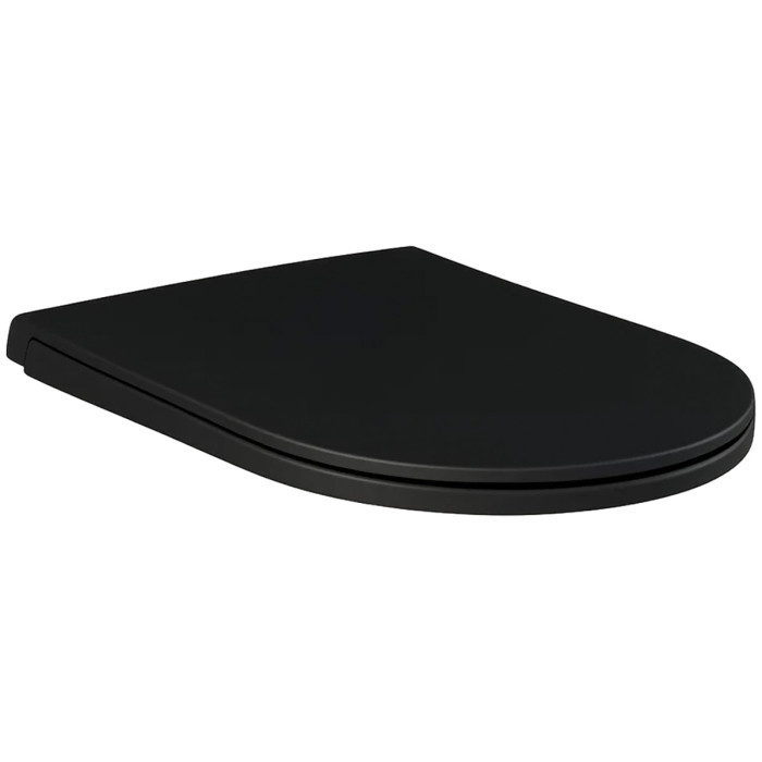 RSTSC3901504 FEELING Кришка д/унітазу Duroplast, SLIM, Soft Close, Quick Release, чорний матовий (1 сорт)
