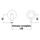 LIG007ST70 LIGHT Змішувач для раковини зі стіни, вилив 245 мм, steel looking (1 сорт)