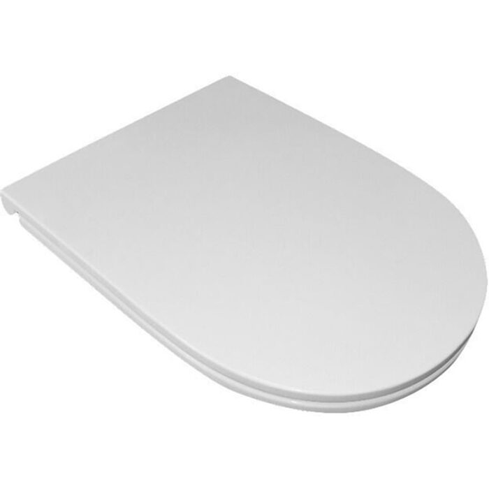 3791 30 AQUATECH Кришка для унітазу SLIM SOFT-CLOSE, quick-release, білий матовий/хром (1 сорт)