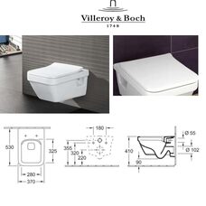 5685R001 ARCHITECTURA Унітаз підвісний+кришка 9M81S101 ARCHITECTURA Кришка slim, біла (1 сорт)