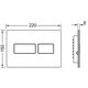 9240434 TECEsolid Панель змиву для унітазу, нержавіюча сталь, anti-fingerprint (1 сорт)
